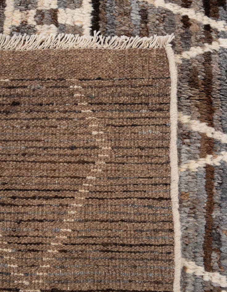 Detail image of  5' 7 x 7' 11  Hand Knotted Moroccan Wool Rug