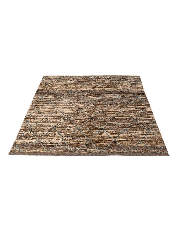 Detail image of  5' 10 x 7' 9  Hand Knotted Moroccan Wool Rug