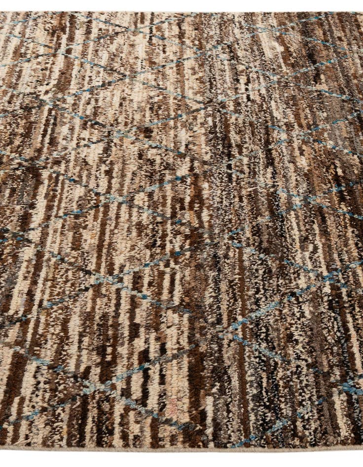 Detail image of  5' 10 x 7' 9  Hand Knotted Moroccan Wool Rug