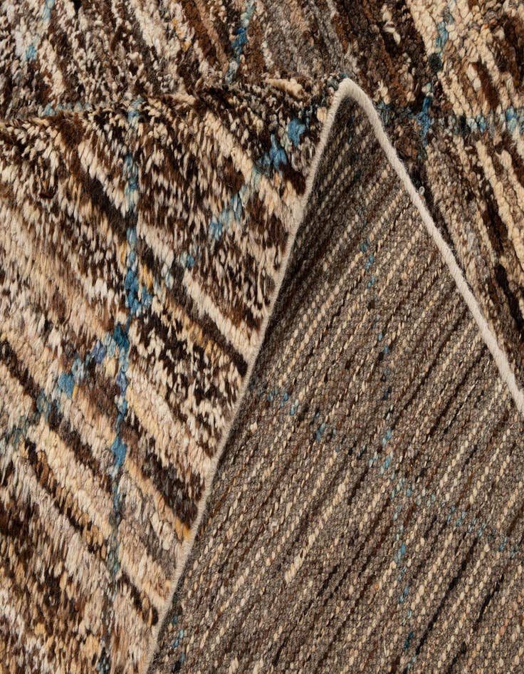 Detail image of  5' 10 x 7' 9  Hand Knotted Moroccan Wool Rug