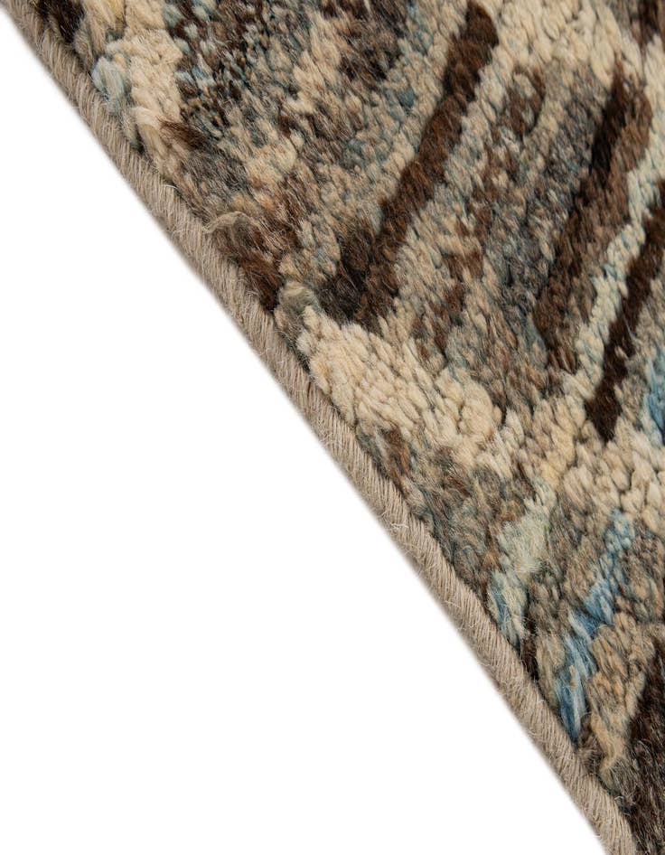 Detail image of  5' 8 x 7' 9  Hand Knotted Moroccan Wool Rug