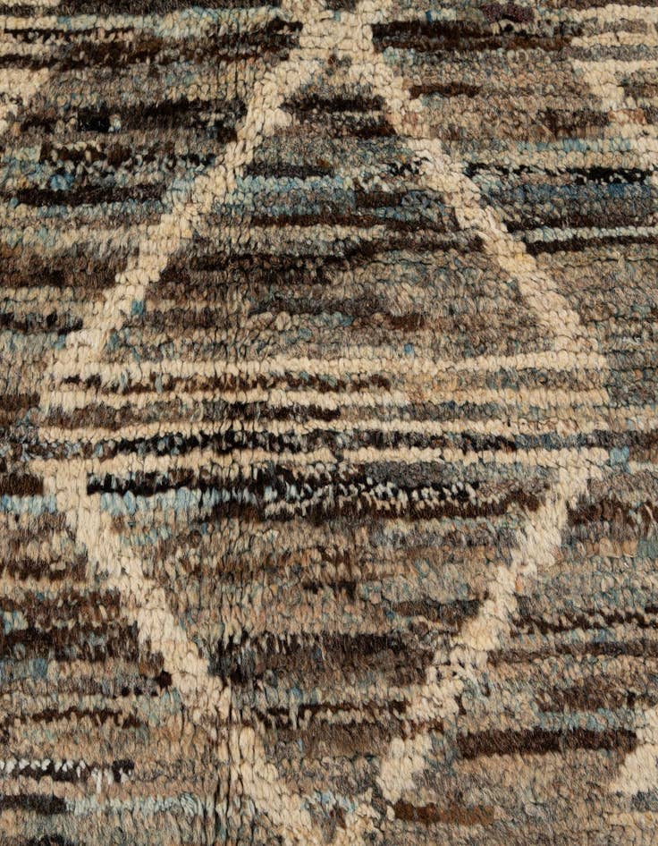 Detail image of  5' 8 x 7' 9  Hand Knotted Moroccan Wool Rug