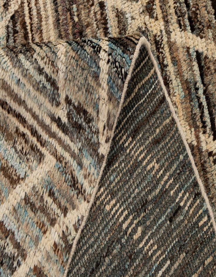 Detail image of  5' 8 x 7' 9  Hand Knotted Moroccan Wool Rug