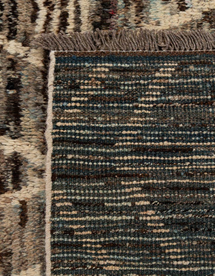 Detail image of  5' 8 x 7' 9  Hand Knotted Moroccan Wool Rug
