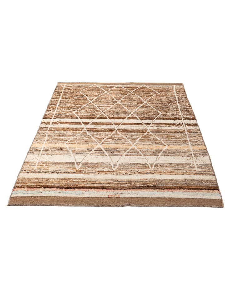 Detail image of  5' 8 x 8' 3  Hand Knotted Moroccan Wool Rug