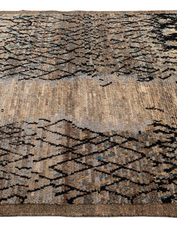 Detail image of  5' 11 x 7' 11  Hand Knotted Moroccan Wool Rug