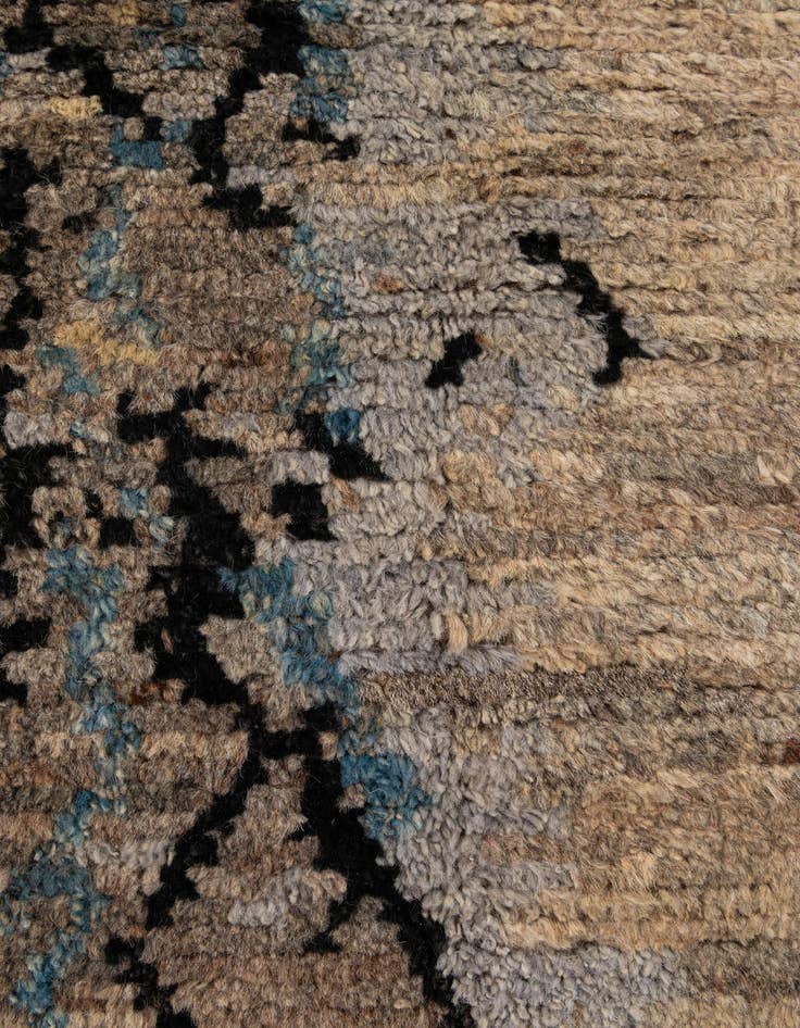 Detail image of  5' 11 x 7' 11  Hand Knotted Moroccan Wool Rug