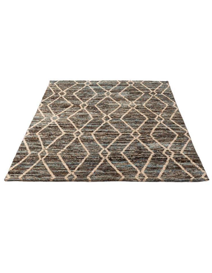 Detail image of  5' 8 x 7' 10  Hand Knotted Moroccan Wool Rug