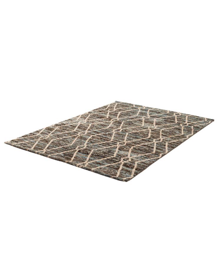 Detail image of  5' 8 x 7' 10  Hand Knotted Moroccan Wool Rug