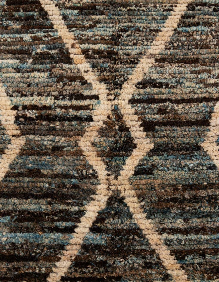 Detail image of  5' 8 x 7' 10  Hand Knotted Moroccan Wool Rug