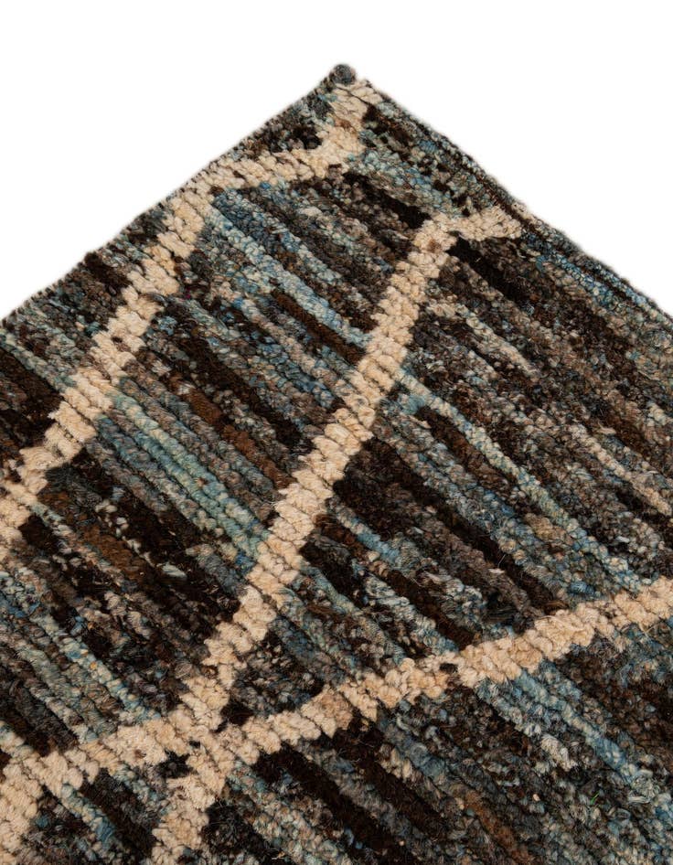 Detail image of  5' 8 x 7' 10  Hand Knotted Moroccan Wool Rug