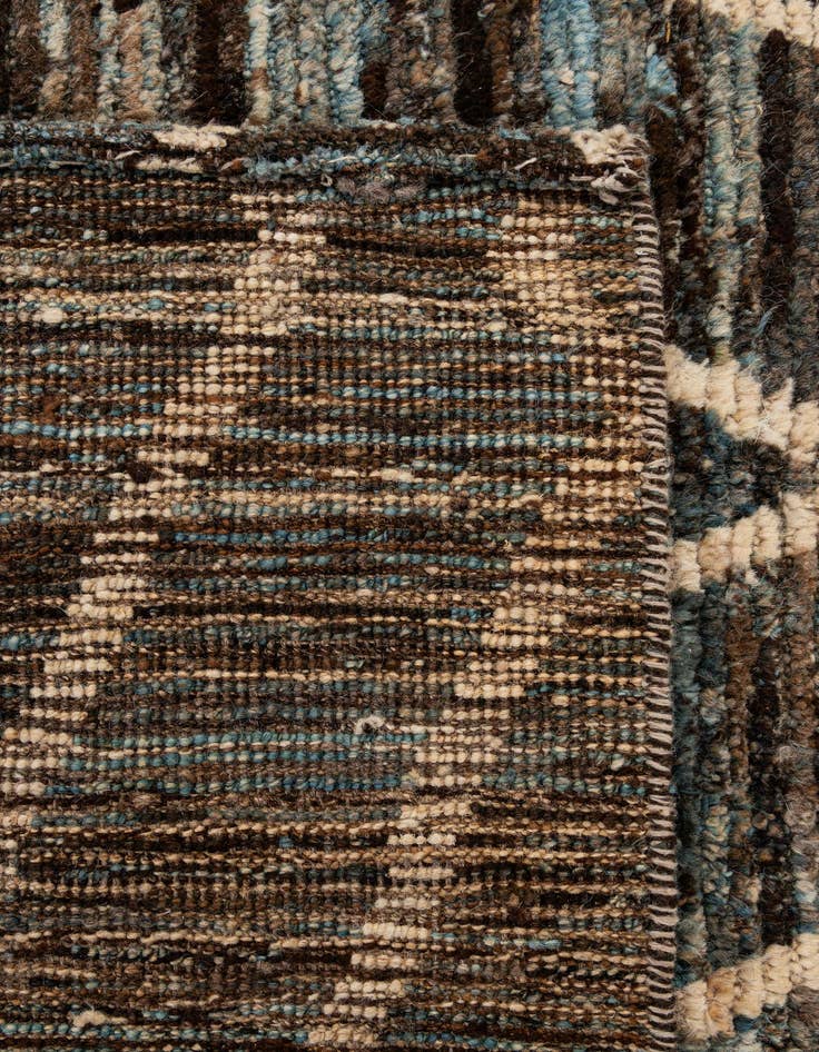 Detail image of  5' 8 x 7' 10  Hand Knotted Moroccan Wool Rug