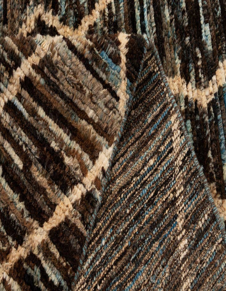 Detail image of  5' 9 x 7' 10  Hand Knotted Moroccan Wool Rug