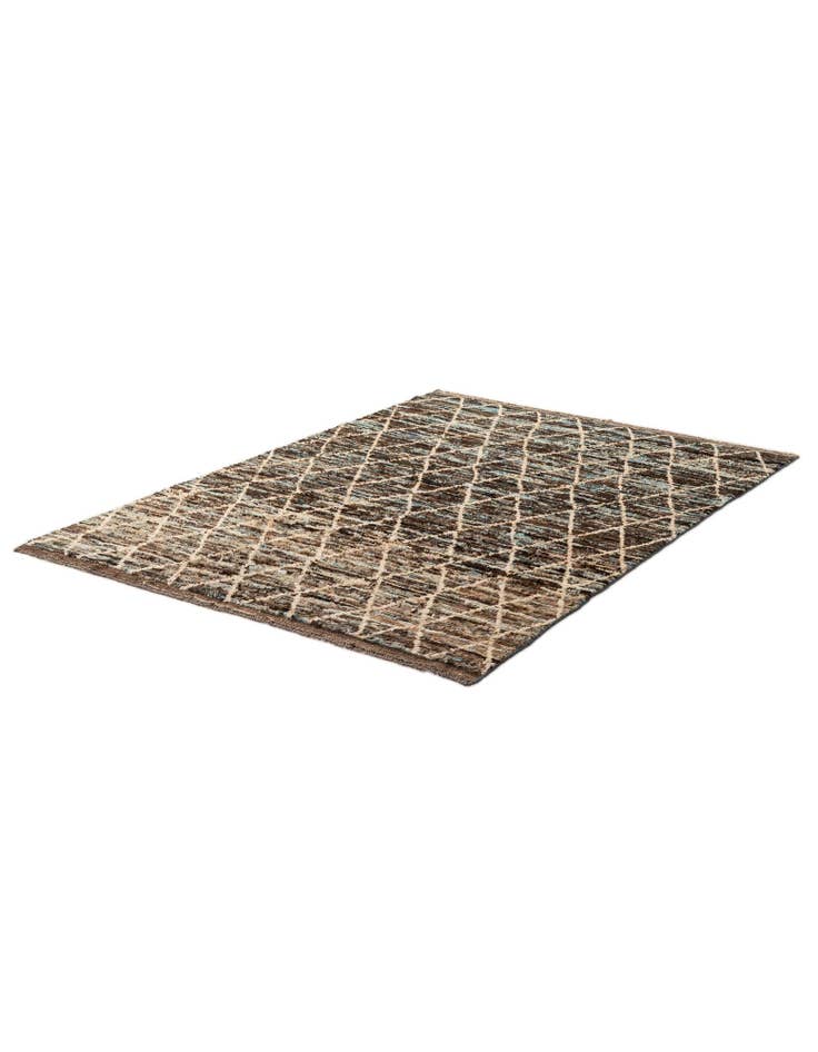 Detail image of  5' 9 x 8'  Hand Knotted Moroccan Wool Rug