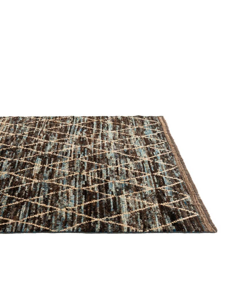 Detail image of  5' 9 x 8'  Hand Knotted Moroccan Wool Rug