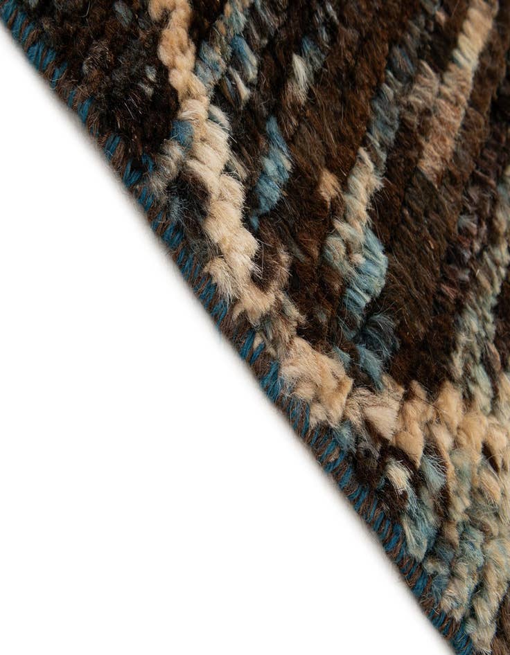 Detail image of  5' 9 x 8'  Hand Knotted Moroccan Wool Rug