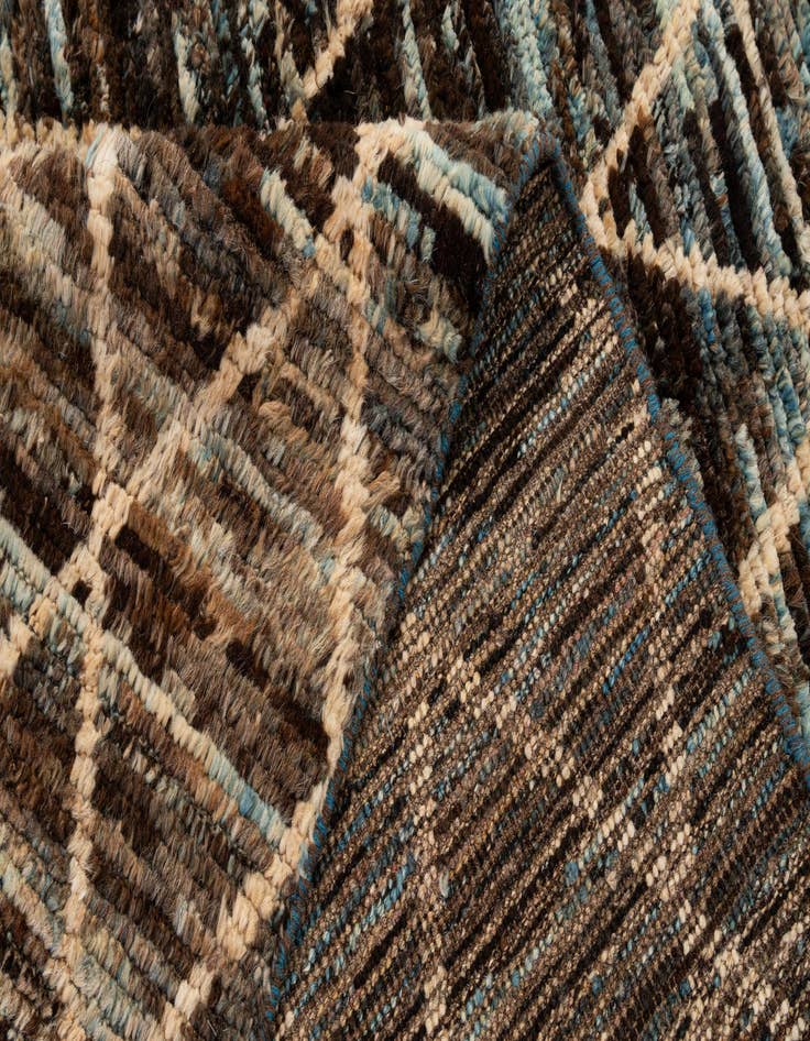 Detail image of  5' 9 x 8'  Hand Knotted Moroccan Wool Rug