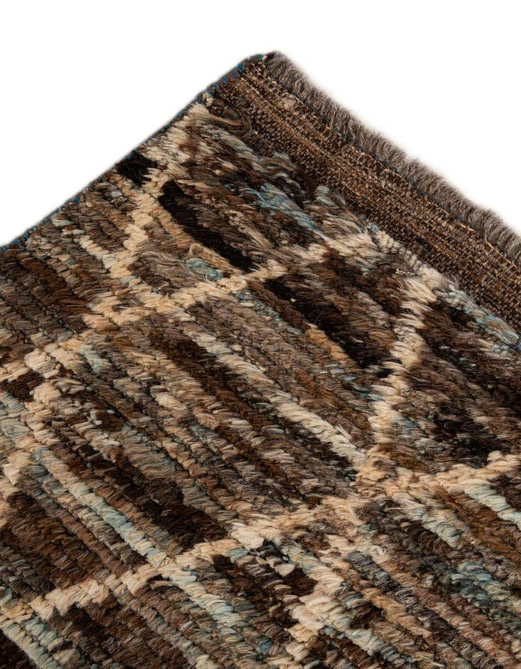 Detail image of  5' 9 x 8'  Hand Knotted Moroccan Wool Rug