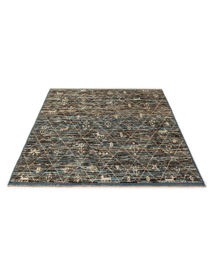 Detail image of  6' x 9' 3  Hand Knotted Moroccan Wool Rug