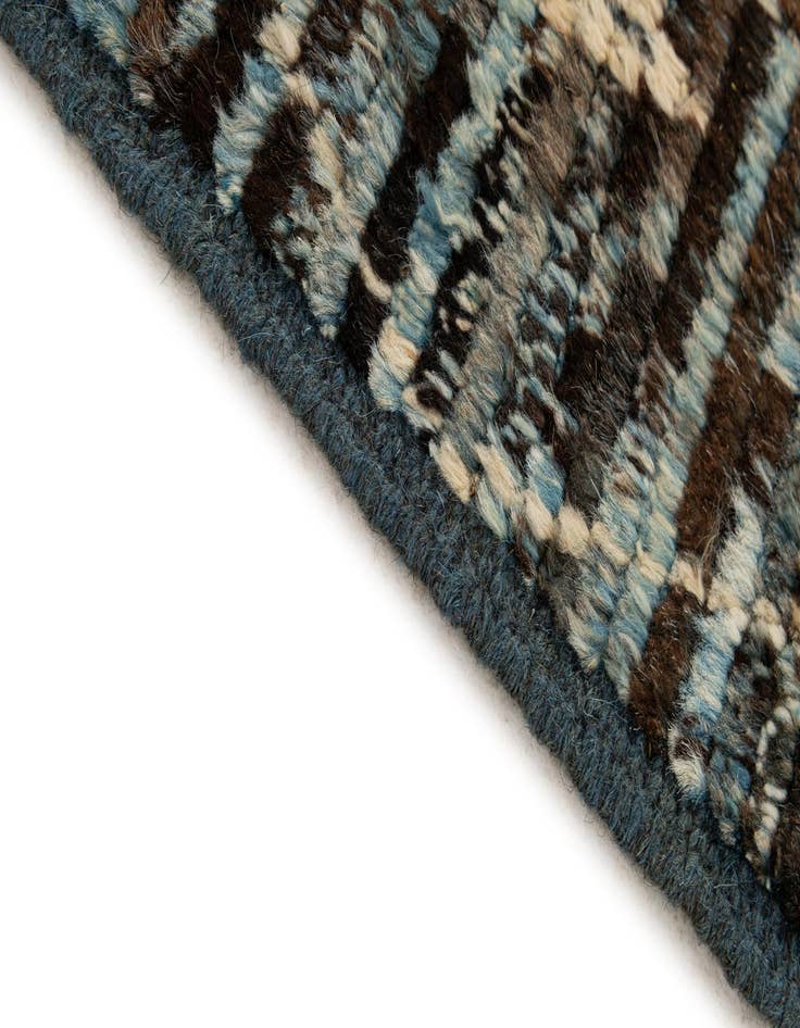 Detail image of  6' x 9' 3  Hand Knotted Moroccan Wool Rug