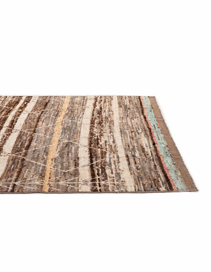 Detail image of  6' 6 x 9' 6  Hand Knotted Moroccan Wool Rug