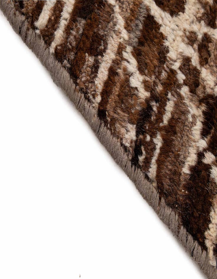 Detail image of  6' 6 x 9' 6  Hand Knotted Moroccan Wool Rug