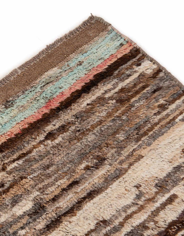 Detail image of  6' 6 x 9' 6  Hand Knotted Moroccan Wool Rug