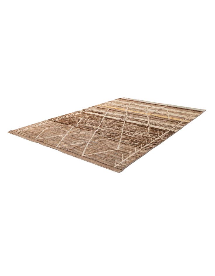 Detail image of  6' 5 x 9' 10  Hand Knotted Moroccan Wool Rug