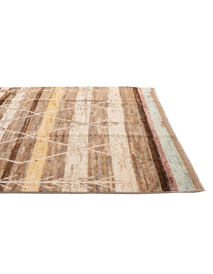 Detail image of  6' 5 x 9' 10  Hand Knotted Moroccan Wool Rug