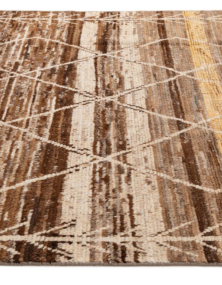 Detail image of  6' 5 x 9' 10  Hand Knotted Moroccan Wool Rug