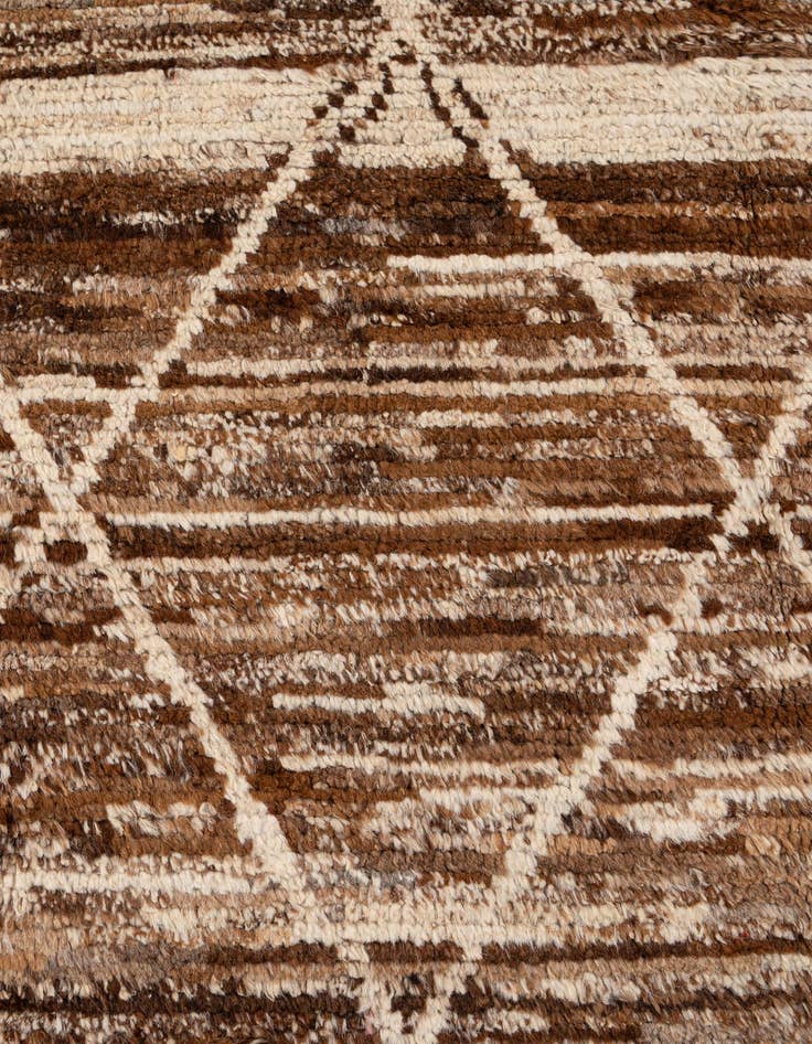Detail image of  6' 5 x 9' 10  Hand Knotted Moroccan Wool Rug