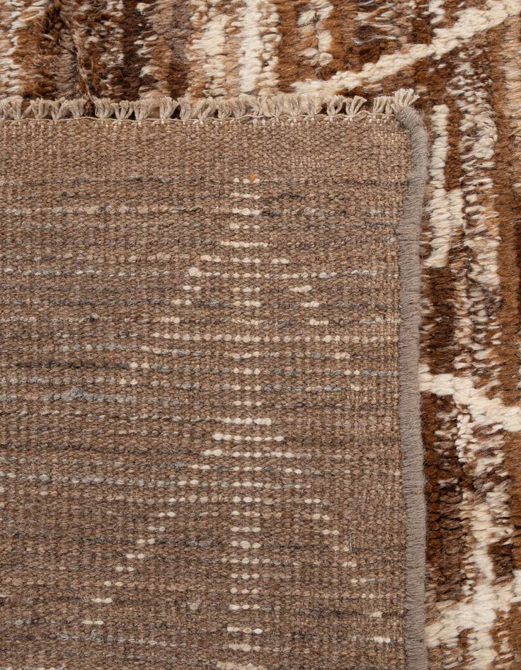 Detail image of  6' 5 x 9' 10  Hand Knotted Moroccan Wool Rug