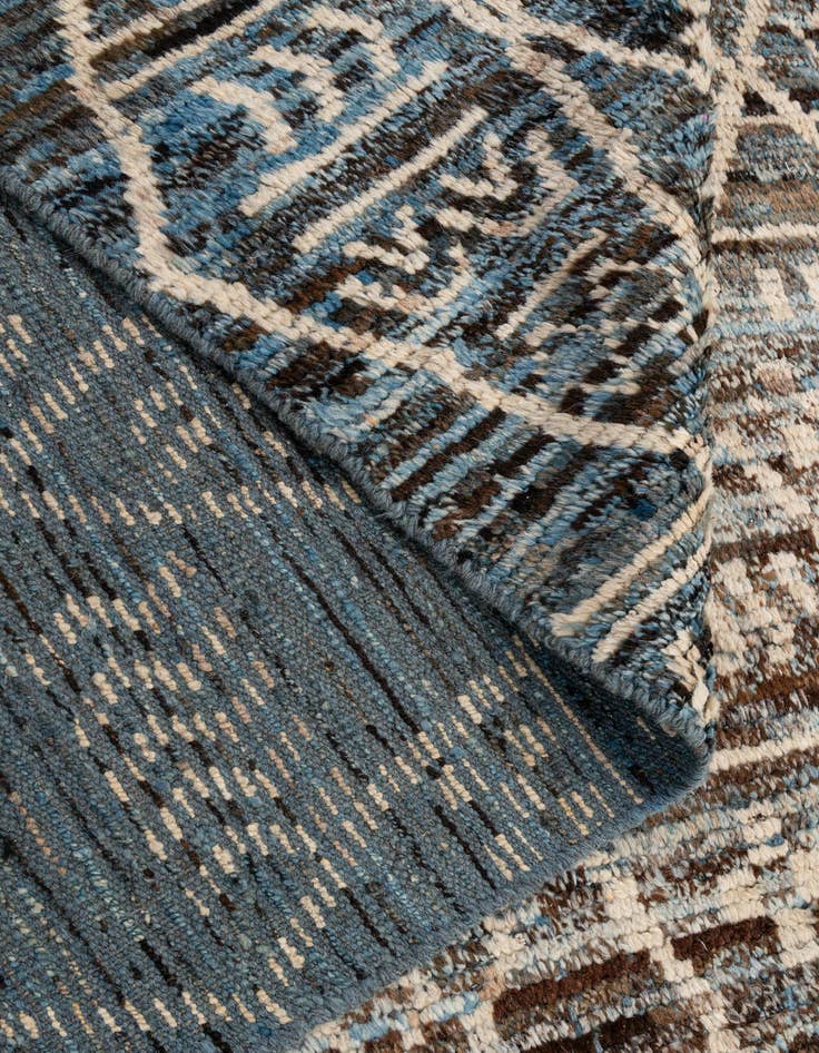 Detail image of  6' 4 x 9' 6  Hand Knotted Moroccan Wool Rug