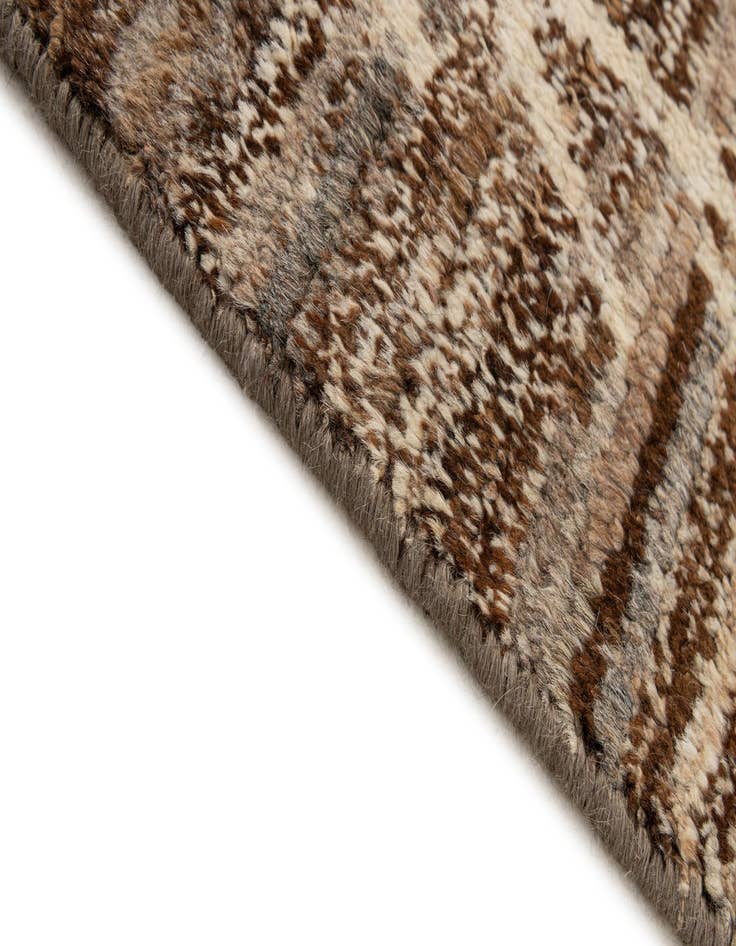 Detail image of  6' 5 x 9' 9  Hand Knotted Moroccan Wool Rug