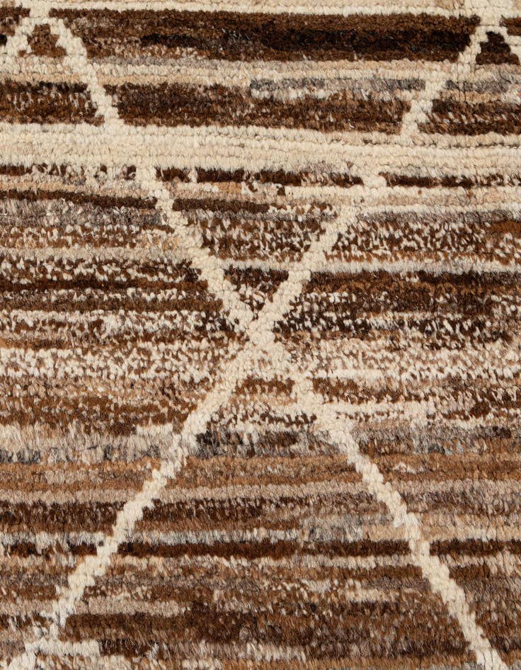Detail image of  6' 5 x 9' 9  Hand Knotted Moroccan Wool Rug
