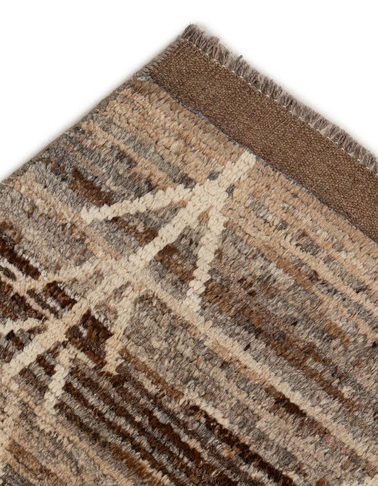 Detail image of  6' 5 x 9' 9  Hand Knotted Moroccan Wool Rug