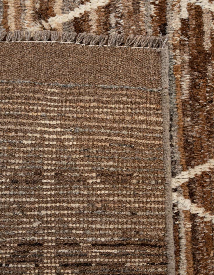 Detail image of  6' 5 x 9' 9  Hand Knotted Moroccan Wool Rug