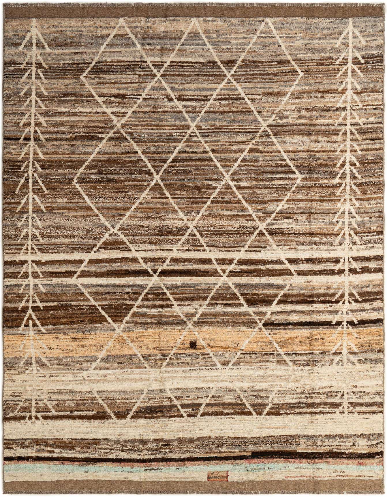 Primary image  6' 5 x 9' 9  Hand Knotted Moroccan Wool Rug