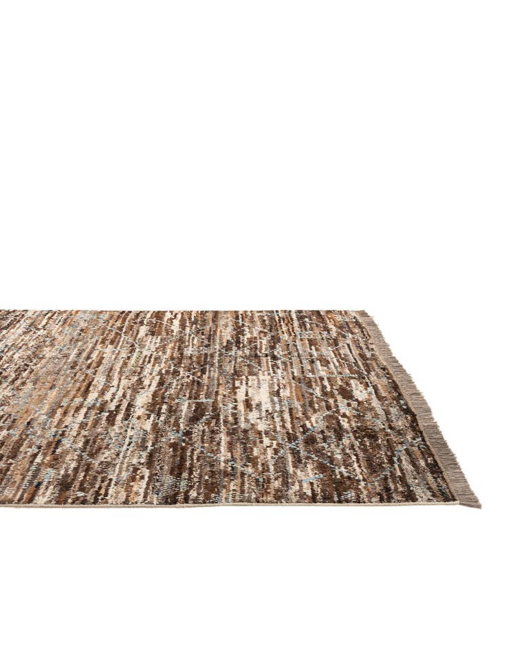 Detail image of  6' 9 x 8' 11  Hand Knotted Moroccan Wool Rug