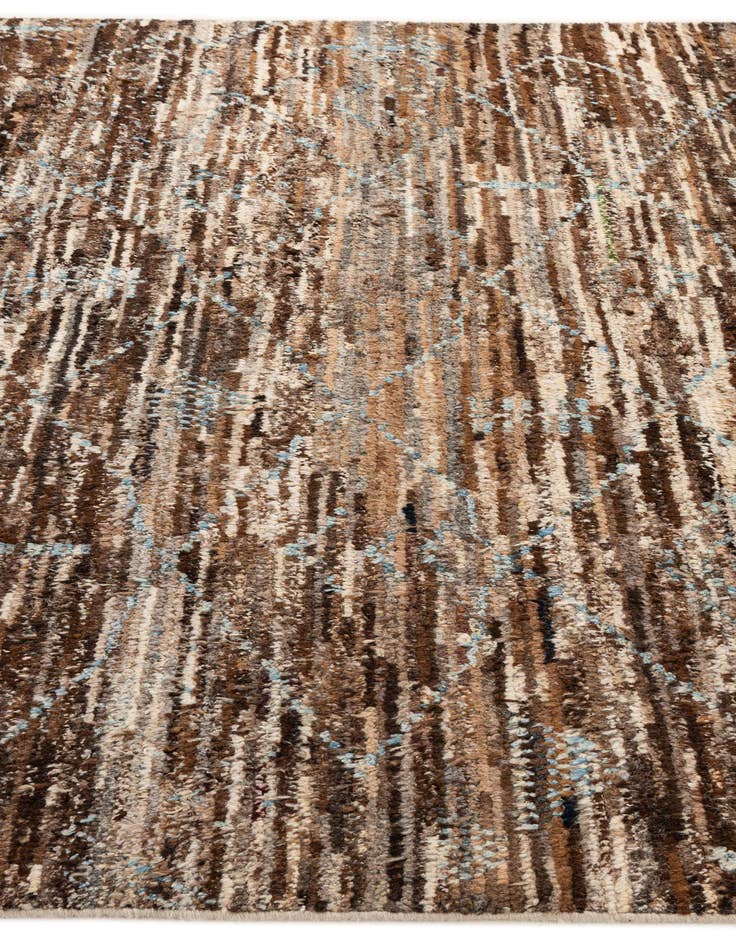 Detail image of  6' 9 x 8' 11  Hand Knotted Moroccan Wool Rug