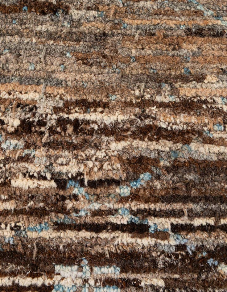 Detail image of  6' 9 x 8' 11  Hand Knotted Moroccan Wool Rug