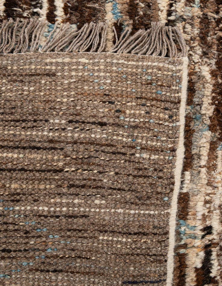 Detail image of  6' 9 x 8' 11  Hand Knotted Moroccan Wool Rug