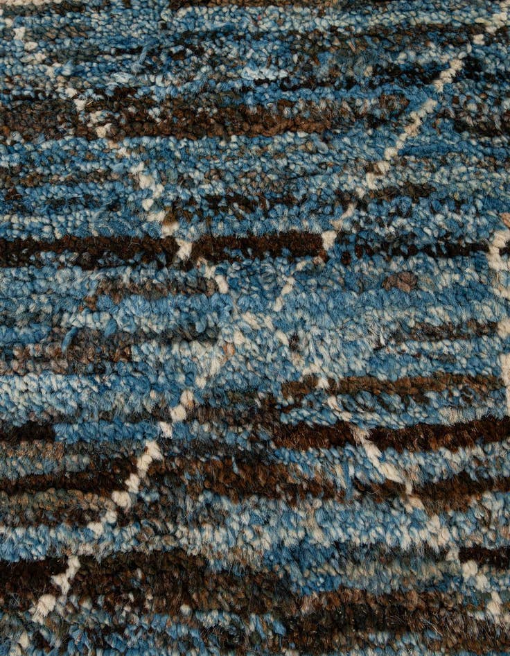 Detail image of  6' 7 x 9' 4  Hand Knotted Moroccan Wool Rug