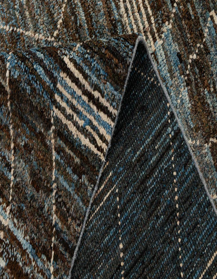 Detail image of  6' 7 x 9' 4  Hand Knotted Moroccan Wool Rug