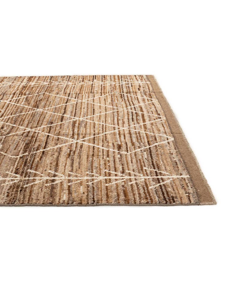 Detail image of  6' 7 x 9' 4  Hand Knotted Moroccan Wool Rug