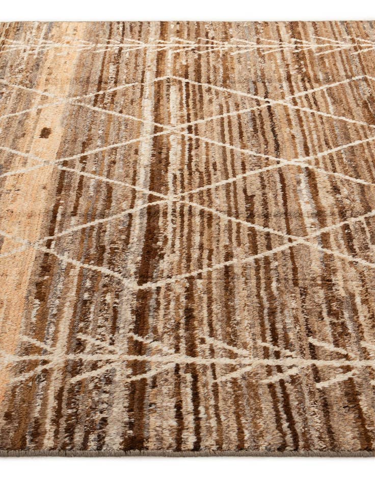 Detail image of  6' 7 x 9' 4  Hand Knotted Moroccan Wool Rug