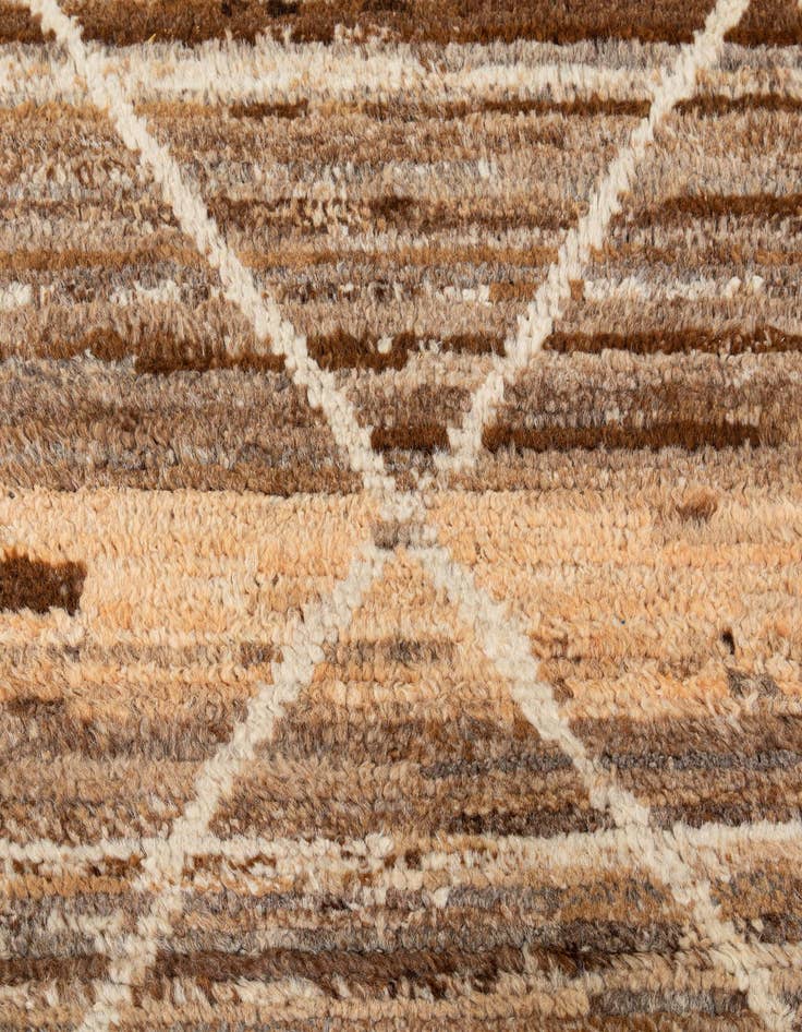 Detail image of  6' 7 x 9' 4  Hand Knotted Moroccan Wool Rug