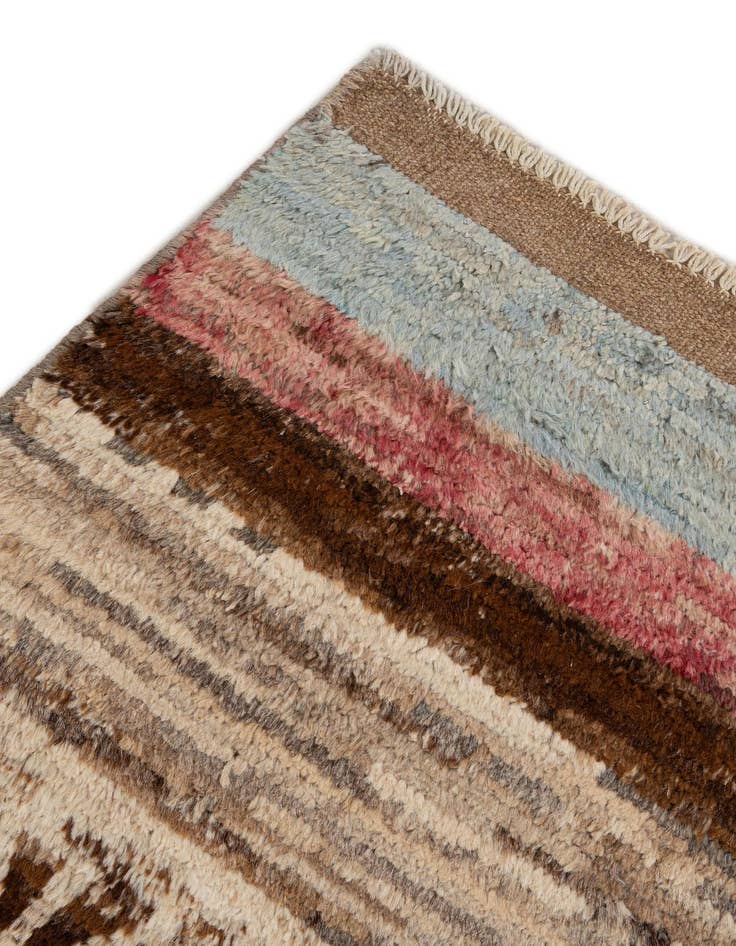 Detail image of  6' 7 x 9' 4  Hand Knotted Moroccan Wool Rug