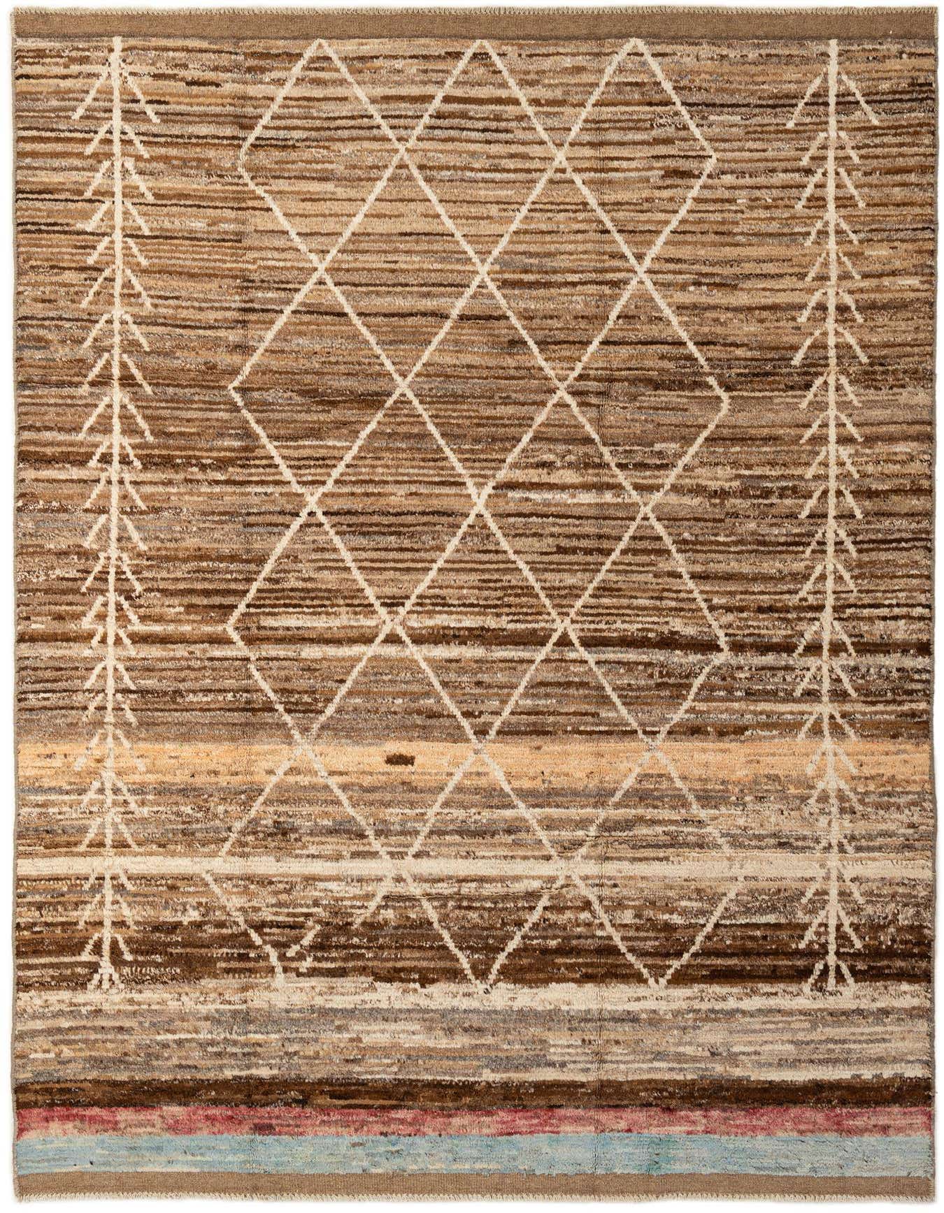 Primary image  6' 7 x 9' 4  Hand Knotted Moroccan Wool Rug