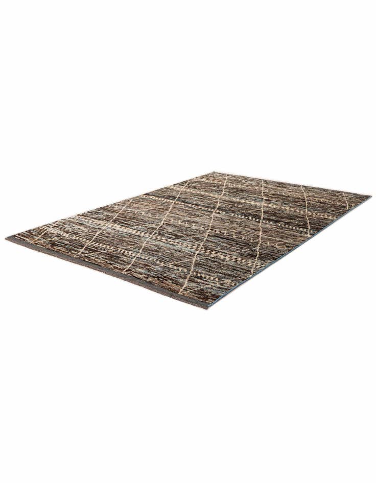 Detail image of  6' 8 x 9' 11  Hand Knotted Moroccan Wool Rug